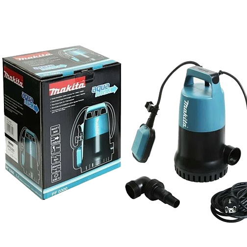 Насос погружной дренажный для чистой воды MAKITA PF0300 (300Вт,140л/мин,H=7м): фото 2
