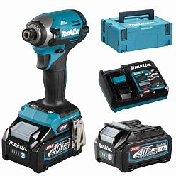 Шуруповерт аккумуляторный ударный MAKITA TD003GA201 (BL-Motor,40В,2*2.0Ач/XGT,1/4",210Нм,4+Tрежим,кейс)