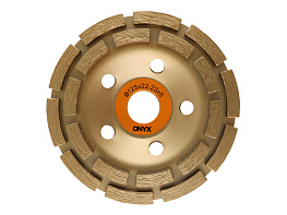 Чашка алмазная 125*22 сегм. 2-х рядная ONYX