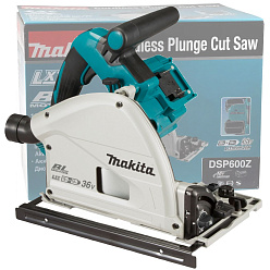 Пила дисковая погружная аккумуляторная MAKITA DSP600Z (BL-Motor,36В/2*18В/LXT,165х20мм,56мм,без акк.и з/у)