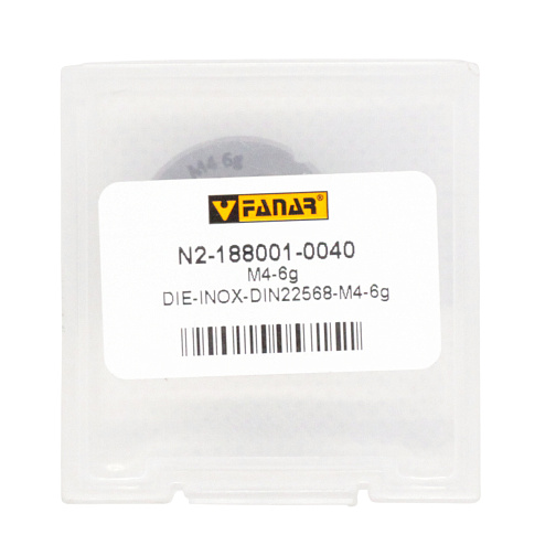 Плашка М 4х0,7 осн. по нержавеющей стали 6g HSSE INOX DIN-22568 F-R (N2-188001-0040): фото 3
