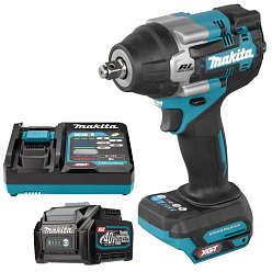 Гайковерт ударный аккумуляторный MAKITA TW007GM101 (BL-Motor,40В,1*4.0Ач/XGT,1/2",760Нм,BL4040+DC40RA)