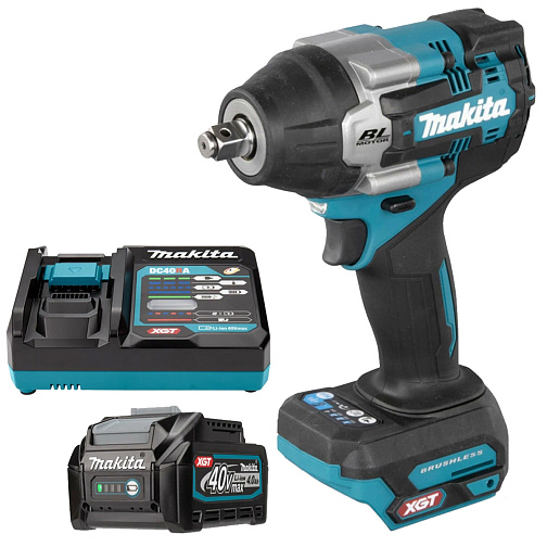 Гайковерт ударный аккумуляторный MAKITA TW007GM101 (BL-Motor,40В,1*4.0Ач/XGT,1/2