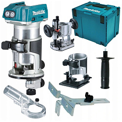 Фрезер аккумуляторный многофункциональный MAKITA DRT50ZJX2 (BL-Motor,18В/LXT,6/8мм,3базы,кейс)