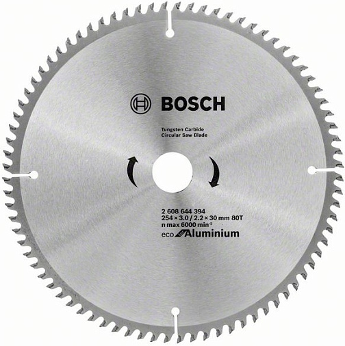 Диск пильный по алюминию 254*30*80T BOSCH Multi ECO/2608644394: фото 1