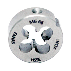Плашка М 6х1,0 осн. по нержавеющей стали 6g HSSE INOX DIN-22568 F-R (N2-188001-0060)