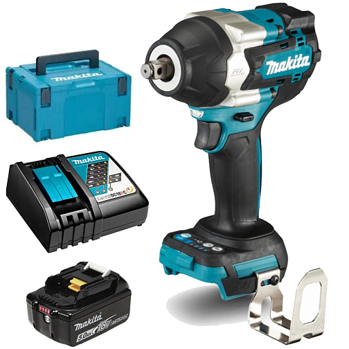 Гайковерт ударный аккумуляторный MAKITA DTW700RT1J (BL-Motor,18В/1*5.0Ач/LXT,1/2