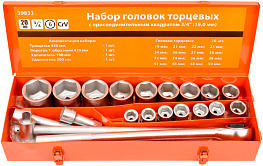Набор головок 20 предметов 19-50мм 3/4" АВТОДЕЛО (39833)