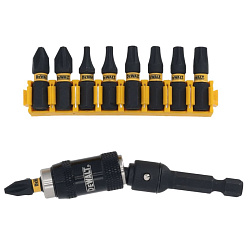 Набор бит DeWALT DT70518T (9бит,шарнирный держатель)