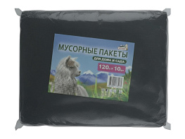 Мешки для мусора ПВД 120x10шт (70x110) "АЛЬПАК" 40 мкм