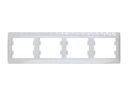 Рамка четырехместная Schneider Electric Glossa белая (GSL000104) **
