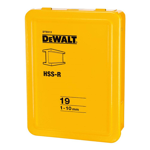 Набор сверл по мет. 1,0-10,0 мм 19 шт. DeWALT (HSS-R,DrilBox)/DT5913-QZ: фото 3
