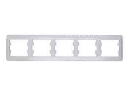 Рамка пятиместная Schneider Electric Glossa белая (GSL000105) **