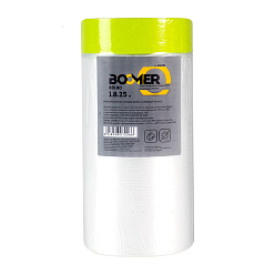 Пленка укрывная HDPE с клеящей лентой 1,8 x 25 м термостойкость до +100°С BOOMER by Jeta PRO
