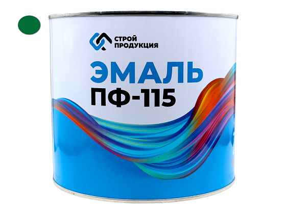 Краска эмаль ПФ-115 СВЕТЛО-ЗЕЛЕНАЯ (САЛАТОВАЯ) (банка 2,5 кг, 1.79л.) ГОСТ: фото 1