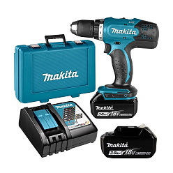 Аккумуляторная дрель-шуруповерт MAKITA DDF453RFE (18B,2*3.0Ач/LXT,42Нм,кейс)