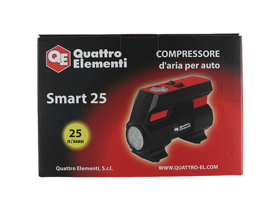 Компрессор автомобильный QUATTRO ELEMENTI Smart 25 (12Вольт,100Вт,7бар,25л/мин,сумка)/792-094: фото 3