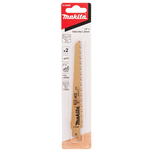 Полотно пильное по дереву MAKITA 2 штуки (150*19*1.2мм/6TPI)/D-53089: фото 2