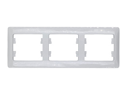 Рамка трехместная Schneider Electric Glossa белая ( GSL000103) **