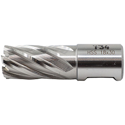 Сверло корончатое D 18х30 мм HSS хв.Weldon 3/4(19мм) HSS-Pro T34