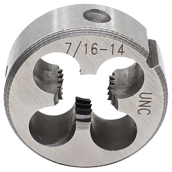 Плашка дюймовая UNC 7/16"х14 осн. 9ХС DIN-22568 TORNERI