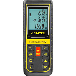 Дальномер лазерный STAYER SDL-100 (100м,±2.0мм,2хAА)/34959