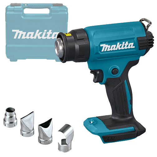 Термовоздуходувка аккумуляторная MAKITA DHG180ZK (BL-Motor,18В/LXT,550гр,кейс+насадки) **: фото 1
