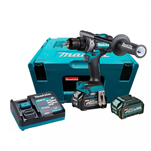 Аккумуляторная дрель-шуруповерт MAKITA DF001GD201 (BL-Motor,40B,2х2.5Ач/XGT,140Нм,кейс): фото 1