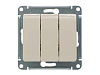 Выключатель механизм 3-клав Schneider Electric Glossa скрытой установки бежевый (GSL000231)**: миниатюра фото 1