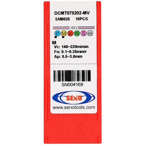 Пластина DCMT 070202 - MV SM8025 получистовая по стали/нержавейке SENO: фото 4
