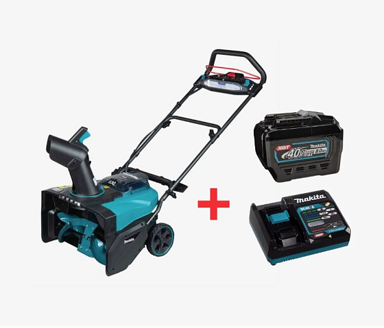 Снегоуборщик аккумуляторный MAKITA SN001GL101 (BL-Motor,40В,1*4.0Ач/XGT,шир53см,выс30см,выброс10м) **: фото 1