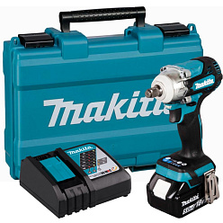 Гайковерт ударный аккумуляторный MAKITA DTW300RT (BL-Motor,18В,1*5.0Ач/LXT,1/2",330Нм,кейс)