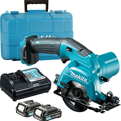 Пила дисковая аккумуляторная MAKITA HS301DWAE (12В,2*2.0Ач/CXT,85х15мм,кейс) **