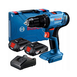 Аккумуляторная ударная дрель-шуруповерт BOSCH GSB 183-Li (18B,2*2.0Ач/Li-Ion,56/28Нм,кейс)/06019K9100