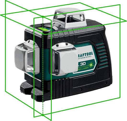 Нивелир лазерный KRAFTOOL LL 3D (GreenBeam,20/70м,±0.2мм,4хAA+USB)/34641: фото 1