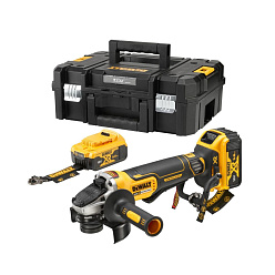 Машина углошлифовальная аккумуляторная DeWALT DCG406P2LRT (BL-Motor,18В,2*5.0Ач/XR,125мм,9000об/мин,кейс)