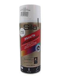 Краска эмаль аэрозольная БЕЛАЯ глянцевая (Sila HOME Max Paint) 520 мл. RAL 9003