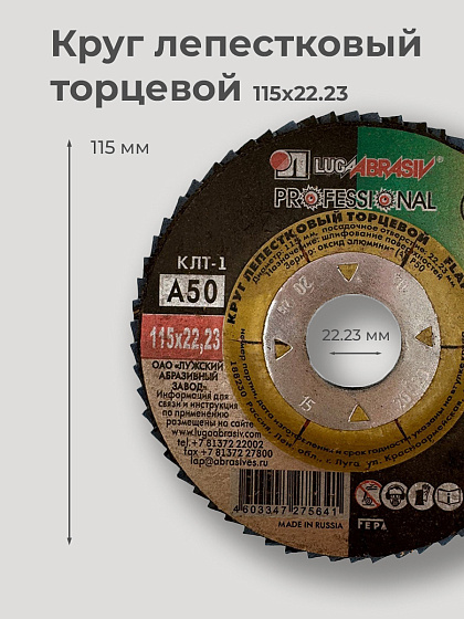 Круг лепестковый торцевой 115х22 14А Р 50(32): фото 2