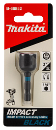 Бита с торцевой головкой ударная 13 мм (1/4",50мм,магнит) MAKITA Impact Black/B-66852