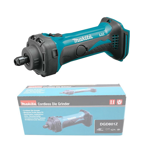 Машина шлифовальная прямая аккумуляторная MAKITA DGD801Z (18В/LXT,6мм,без акк.и з/у): фото 1