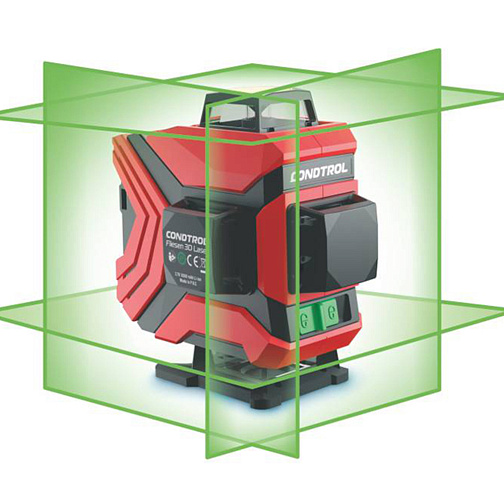 Нивелир лазерный CONDTROL Fliesen 3D Laser (20/40м,±0.3мм/м,2гор.+верт.360°,1/4'',кейс)/7-2-103 **: фото 1