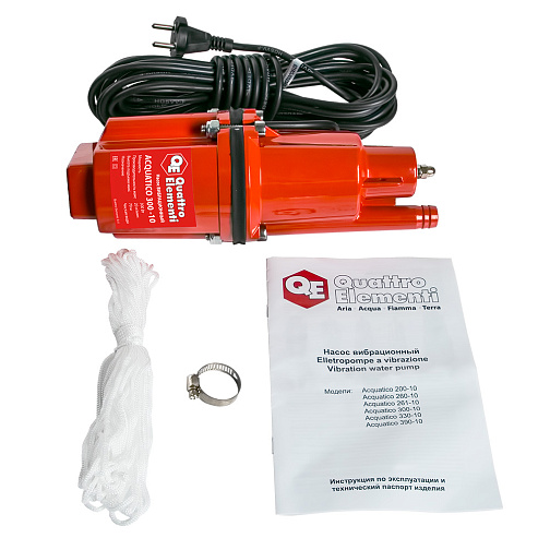 Насос вибрационный QUATTRO ELEMENTI ACQUATICO 300-10 (300Вт,верх.забор,1200л/ч,H=70м,D-100мм)/910-348: фото 3