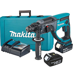 Перфоратор аккумуляторный MAKITA DHR202RFE (18В,2*3.0А/LXT,SDS-Plus,1.9Дж,кейс) **