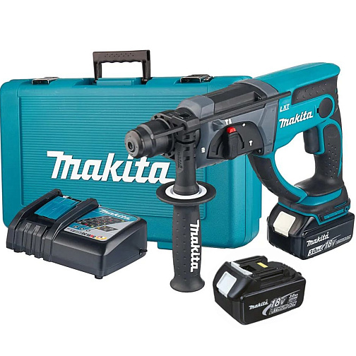 Перфоратор аккумуляторный MAKITA DHR202RFE (18В,2*3.0А/LXT,SDS-Plus,1.9Дж,кейс) **: фото 1