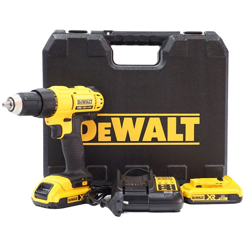 Аккумуляторная дрель-шуруповерт DeWALT DCD771D2 (18B,2*2.0Ач/XR,42Нм,кейс): фото 1