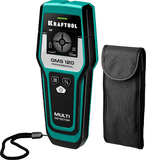 Детектор универсальный KRAFTOOL GMS-120 (120мм,черные/цвет.металлы,электро,дерево)/45298: фото 1