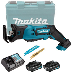 Пила сабельная аккумуляторная MAKITA JR105DWAE (12В,2*2.0Ач/CXT,рез50мм,кейс) **