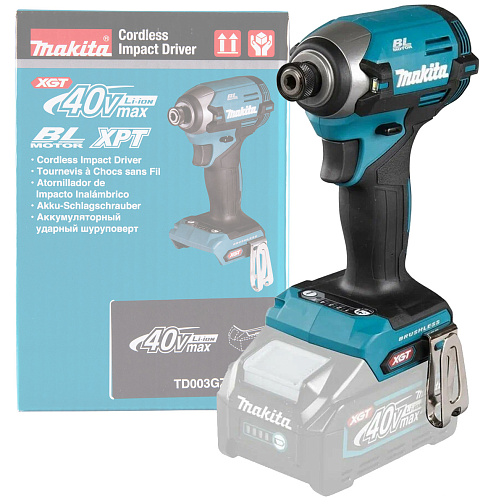 Шуруповерт аккумуляторный ударный MAKITA TD003GZ (BL-Motor,40В/XGT,1/4