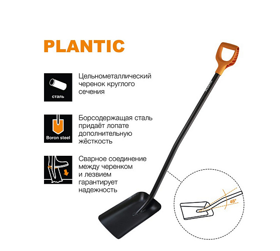 Лопата совковая Plantic Terra 
