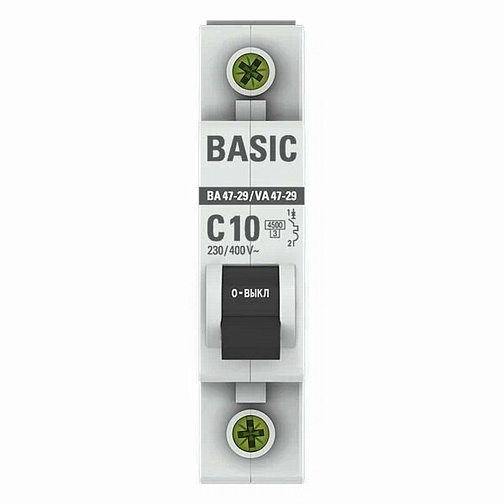 Автоматический выключатель 1п 10А (C) 4,5кА ВА 47-29 EKF Basic: фото 2